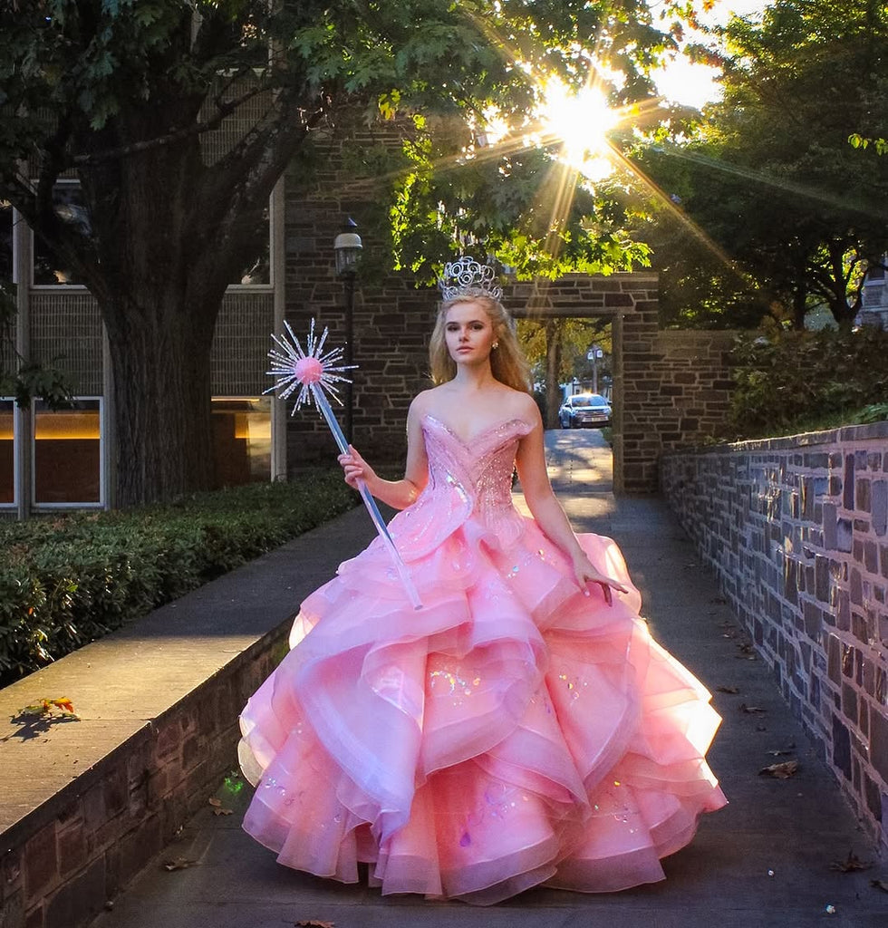Pink Wicked Glinda Dress by Ariana Grande Glinda Costume CoserZ Pink Wicked Glinda Dress by Ariana Grande Glinda Costume CoserZ