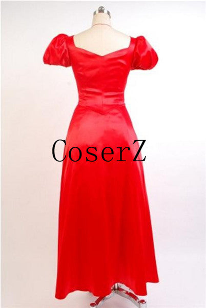 Meet Me In St. Louis 1944 Film Judy Xmas Red Dress Cosplay Costume  CoserZ