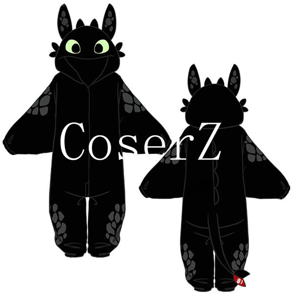 How to Train Your Dragon Toothless Unisex Sleepwear Pajamas Jumpsuit Cosplay Costume