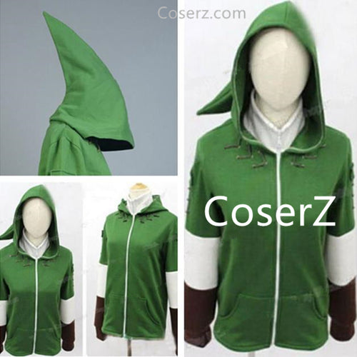 Custom The Legend of Zelda Link Green Hoodie Jacket Hoodies Sweater Cosplay