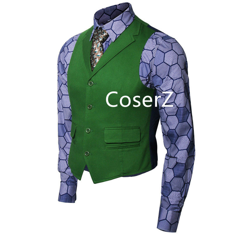 joker green dress shirt Joaquin Phoenix Green Shirt Clown Arthur Fleck Comic Cosplay Costume M XXL  XXXL In Stock Takerlama