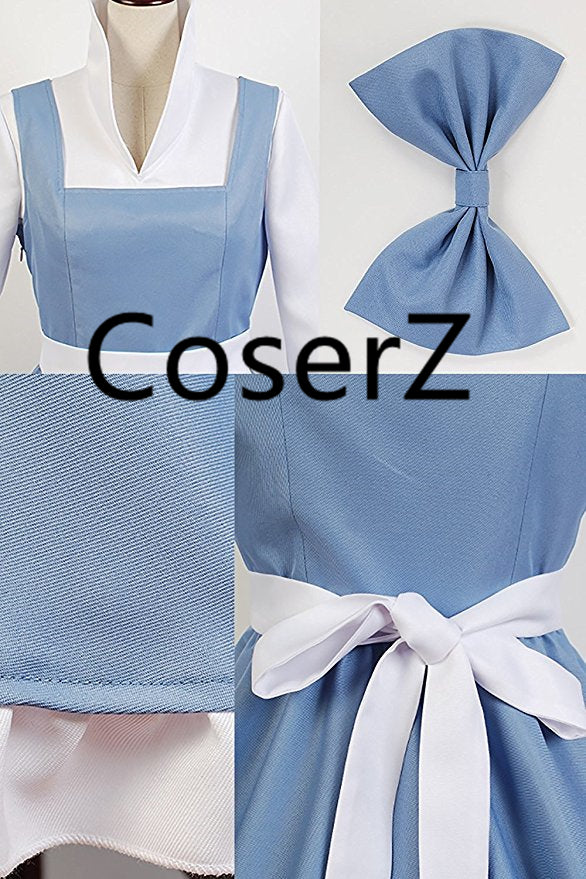 navy blue dress shein Beauty and The Beast Belle Maid Dress Belle Cosplay Maid Costume – CoserZ