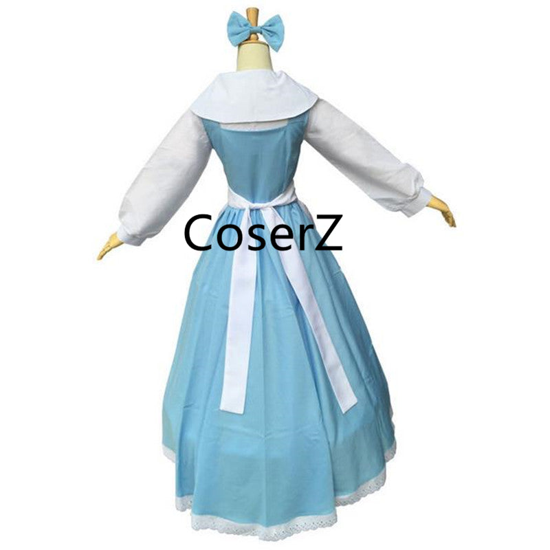 Custom Belle Blue Dress, Beauty and The Beast Princess Belle Cosplay C CoserZ Custom Belle Blue Dress, Beauty and The Beast Princess Belle Cosplay C CoserZ