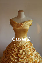 Custom Deluxe Princess Belle Dress, Belle Yellow Dress Cosplay Costume For Party
