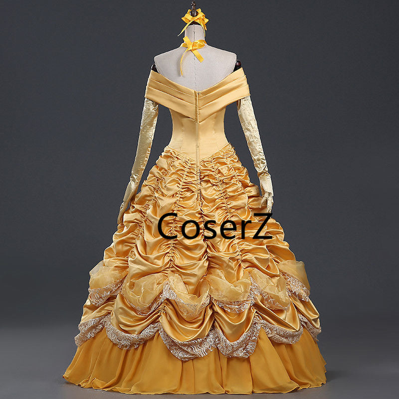 Belle Dress, Beauty and The Beast Dress Princess Prom Ball Gown withou – CoserZ Belle Dress, Beauty and The Beast Dress Princess Prom Ball Gown withou – CoserZ