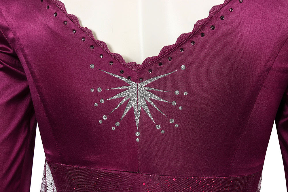 Frozen 2 Elsa Purple Dress, Frozen 2 Elsa Nightgown Red Dress CoserZ Frozen 2 Elsa Purple Dress, Frozen 2 Elsa Nightgown Red Dress CoserZ