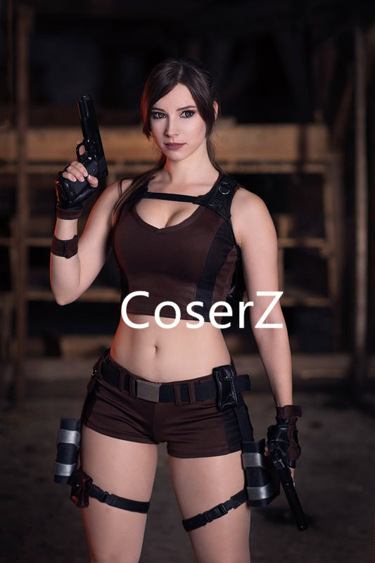 Costume Halloween Tomb Raider Lara Croft Cosplay Donna Taglia Large (10-12) - Foto 1