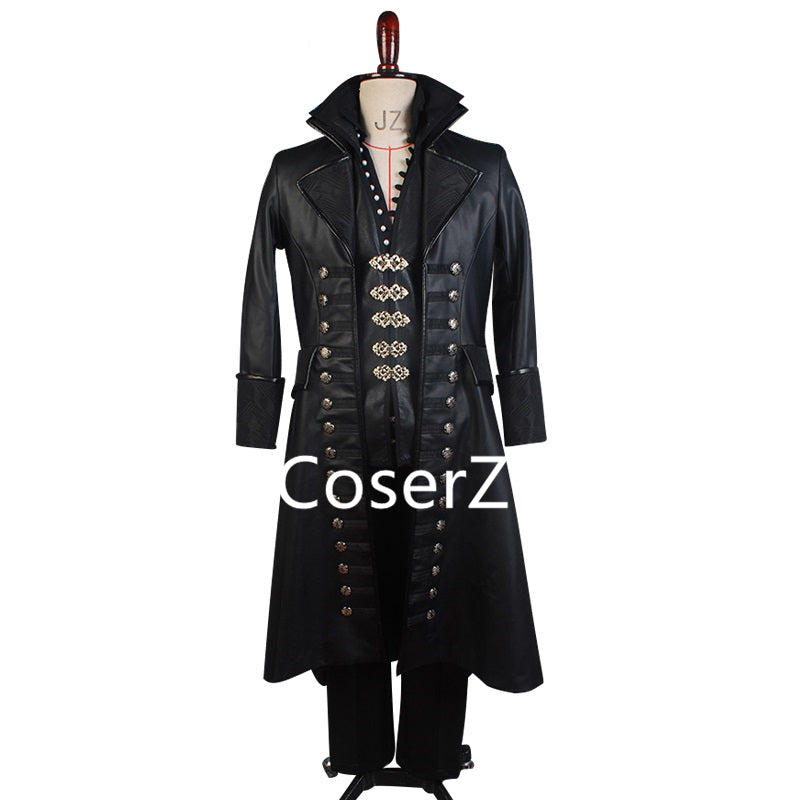 Once Upon A Time Cosplay Costume Captain Hook Costume Black Jacket