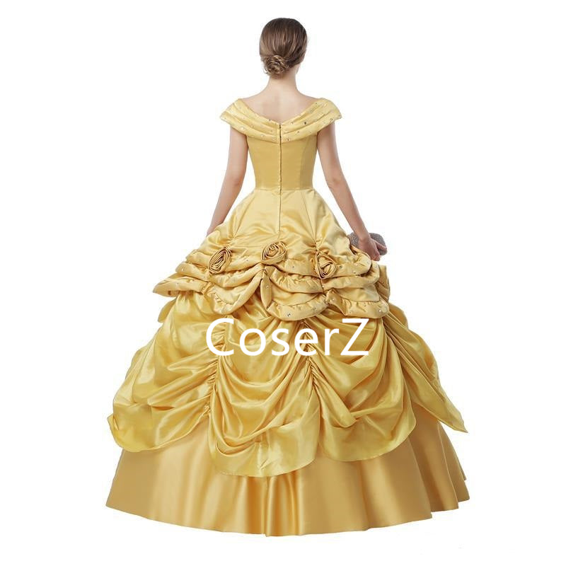 Custom Princess Belle Dress Off the Shoulders Ball Gown Quinceanera Dr – CoserZ Custom Princess Belle Dress Off the Shoulders Ball Gown Quinceanera Dr – CoserZ