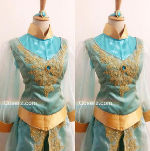 Princess Jasmine Costume for Adults Girl Women, Princess Jasmine Dress Park Version