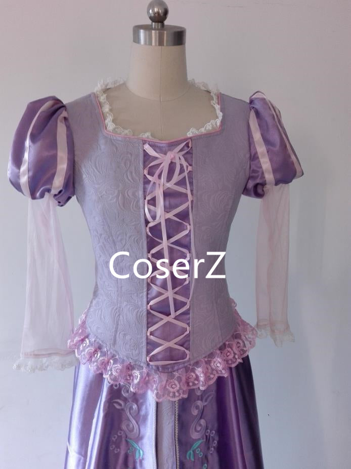 plus sized dresses Tangled Princess Rapunzel Costume, Rapunzel Dress Cosplay Costume Cust –  CoserZ