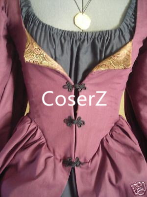 fitted lace wedding dress Elizabeth Swann Costume Purple Dress by Keira Knightley from Pirates o –  CoserZ main image 1