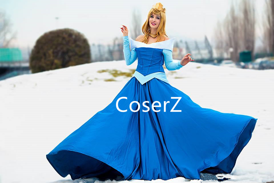 aurora dress Sleeping Beauty Princess Briar Rose Dress Cosplay Costume CoserZ Key Features Disney Sleeping Beauty Aurora Dress