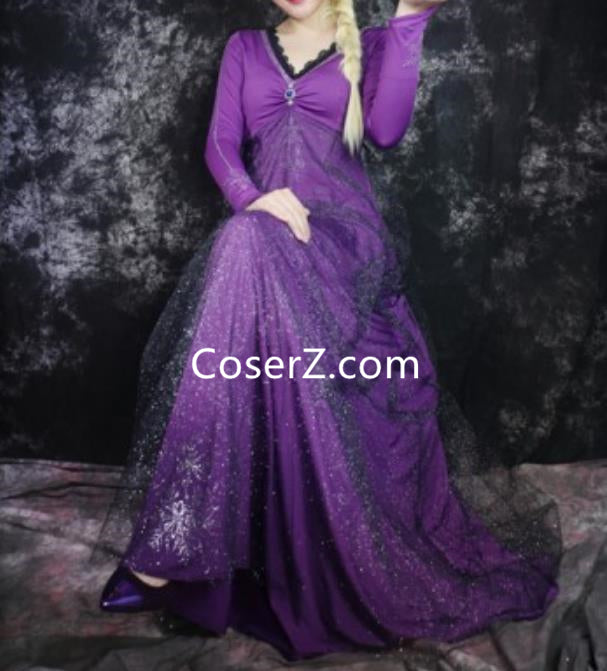Frozen 2 Elsa Red Dress, Frozen 2 Elsa Purple Dress for Adult CoserZ Frozen 2 Elsa Red Dress, Frozen 2 Elsa Purple Dress for Adult CoserZ