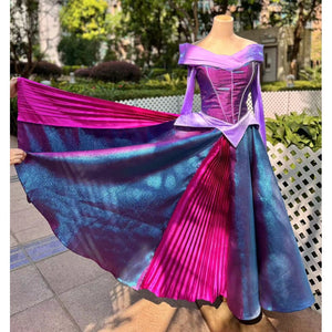 New Princess Aurora Dress Park Purple Dress Halloween Costume Sleeping CoserZ New Princess Aurora Dress Park Purple Dress Halloween Costume Sleeping CoserZ