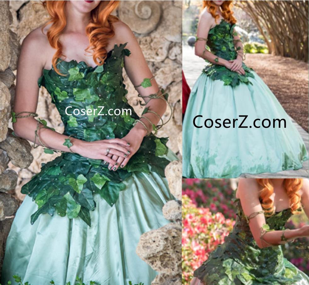 Green Poison Ivy Dress Cosplay Costume Poison Ivy Inspired Dress Outfits