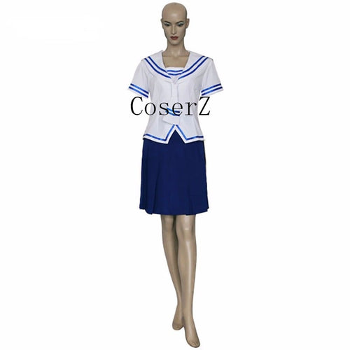 Fruits Basket Tohru Honda White Top Blue Skirt Manga Cosplay Costume