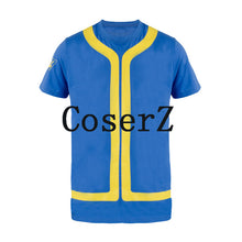 Fallout 4 T shirt Vault 111 Cosplay Summer Blue Short Cosplay Costumes