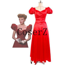 Meet Me In St. Louis 1944 Film Judy Xmas Red Dress Cosplay Costume