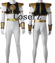 Power Ranger White Ranger Tommy Jumpsuit Zyuranger Cosplay Costume