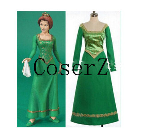 Shrek Princess Fiona Dress Costume Cosplay