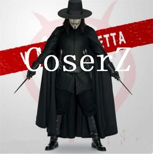 v for vendetta Black Warrior Cosplay Costume