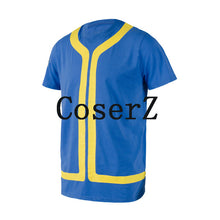 Fallout 4 T shirt Vault 111 Cosplay Summer Blue Short Cosplay Costumes