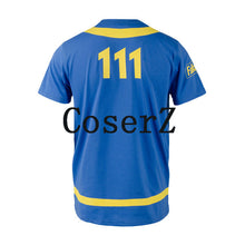Fallout 4 T shirt Vault 111 Cosplay Summer Blue Short Cosplay Costumes
