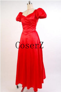 Meet Me In St. Louis 1944 Film Judy Xmas Red Dress Cosplay Costume