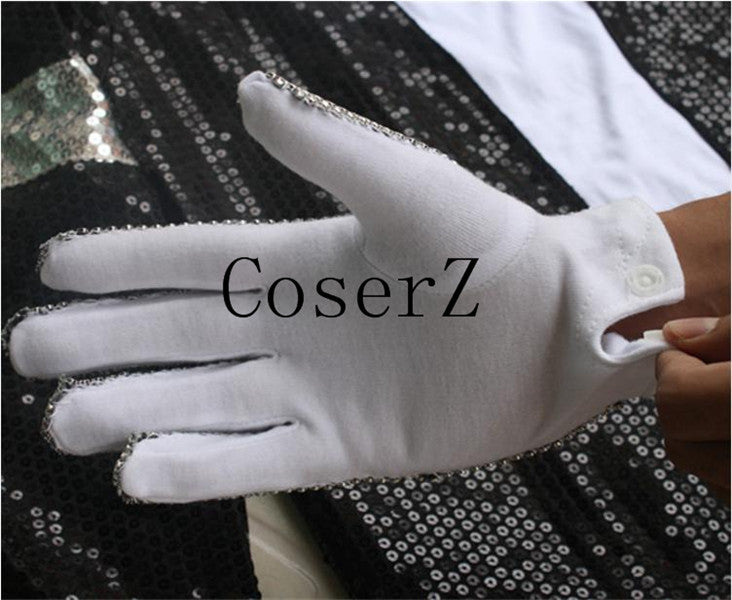  MJB2C - Michael Costume Jackson Billie Jean Gloves - Ultimate  Collection Diamond Glove - Single Sided - White (Right Hand) : Clothing,  Shoes & Jewelry