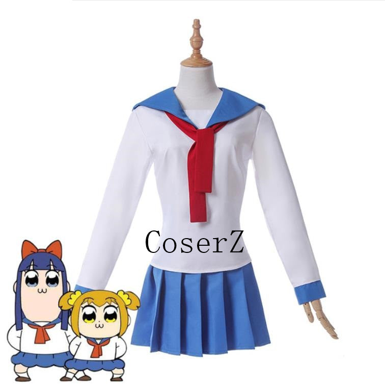 Anime Poputepipikku Popuko Pipimi School Uniform Cosplay Costumes