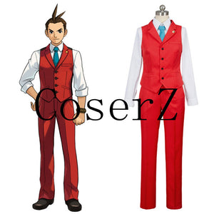 Ace Attorney Polly Red Lawyer Suit Cosplay Costume