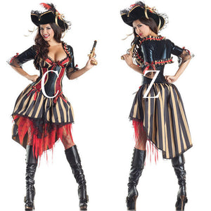 Pirate of the Caribbean Women Fancy Dress Cosplay Costume