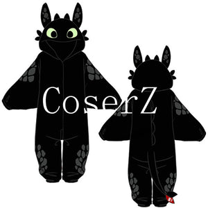 How to Train Your Dragon Toothless Unisex Sleepwear Pajamas Jumpsuit Cosplay Costume