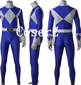 Power Ranger Blue Ranger Jumpsuit Tricera Ranger Dan Cosplay Custome