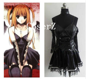 Death Note Misa Amane Imitation Leather  Cosplay Costumes(No Sockings)