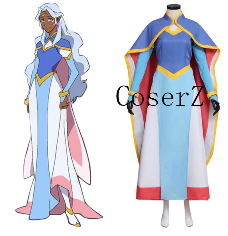 open lace back dress Handmade Voltron Princess Allura Costume Allura dress for Women –  Lydiacosplay main image 1