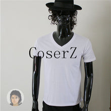 Michael Jackson Tee Billie Jean V-neck T-shirt Cosplay Costumes