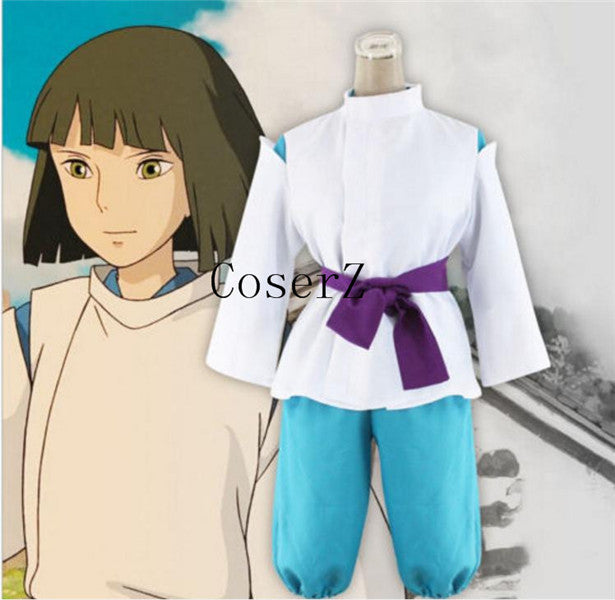 Miyazaki Hayao Spirited Away Haku Cosplay Costume