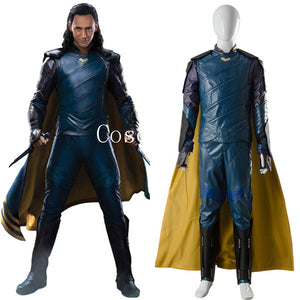 Thor 3 Ragnarok Loki Costume Tom Sakaar Suit Cape Cosplay Costume