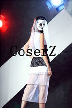 Corpse Bride Sleeveless Outfit Wicca Mask Cosplay Costumes