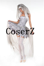 Corpse Bride Skeleton Scary Zombie Cosplay Costume