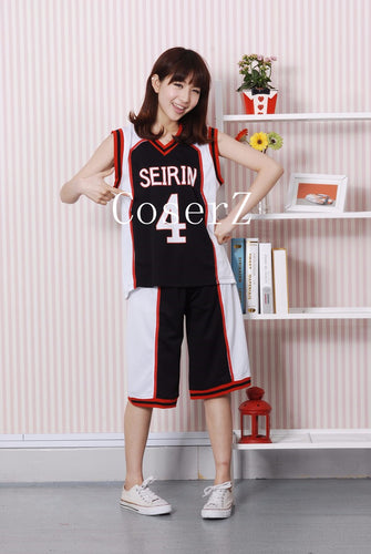 KUROKO'S BASKET BALL SEIRIN School #4 10 11 Kuroko Tetsuya Guest Black Jersey Kuroko no Basuke Cosplay Costume