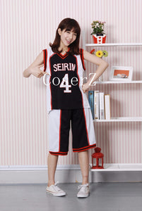 KUROKO'S BASKET BALL SEIRIN School #4 10 11 Kuroko Tetsuya Guest Black Jersey Kuroko no Basuke Cosplay Costume