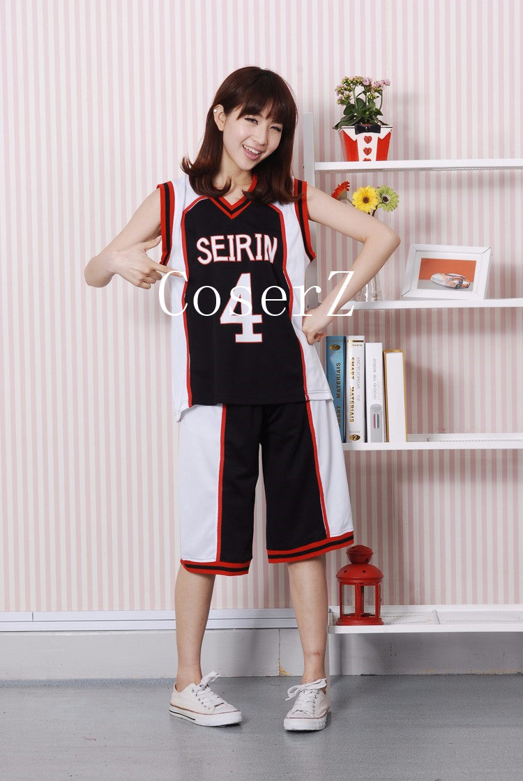 KUROKO'S BASKET BALL SEIRIN School #4 10 11 Kuroko Tetsuya Guest Black Jersey Kuroko no Basuke Cosplay Costume