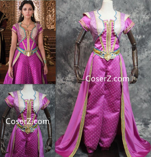Aladdin 2019 Jasmine Princess Costume for Adults Red Outfit