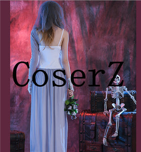 Corpse Bride Costume Scary Skeleton Joker Outfit Cosplay Costume