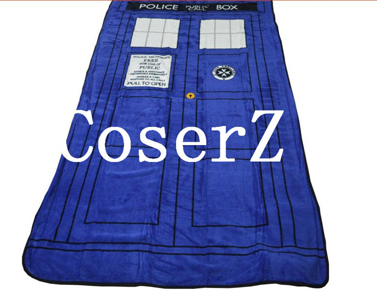 Doctor Who Tardis Blankets Coral Fleece Police Box Cosplay Costume