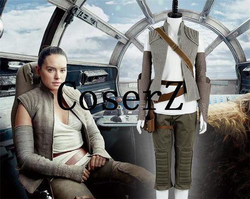 Star Wars 8 Cosplay Costume The Last Jedi Rey Adult Halloween Carnival Cosplay Costume