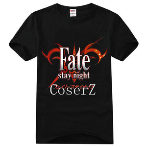 Fate/stay night Saber Short Sleeve Printed T-shirt Cosplay Costume